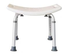 Sgabello Per Doccia Bagno Antiscivolo Bianco Altezza Regolabile Benzoni
