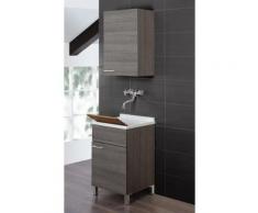 Mobile Pensile Da Bagno 50x67x30cm Rovere Scuro