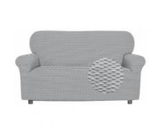 Copridivano Elasticizzato 2 Posti In Poliestere E Cotone Fazzi Fashionable Grigio Chiaro