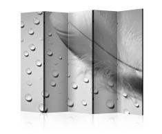 Paravento 5 Pannelli - White Feather Ii 225x172cm Erroi