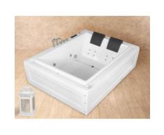 Vasca Idromassaggio 2 Posti 190x147 Cm Riscaldamento Vorich Italian Design Bianca