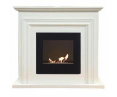 Camino A Bioetanolo Da Terra 91x32x86 Cm Struttura In Legno Bianco