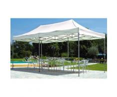 Gazebo Pieghevole Da Giardino In Alluminio 3x6m Vorghini Flexible Bianco