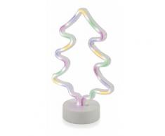 Albero Di Natale Luminoso Neon A Led H29,5 Cm Soriani Multicolor
