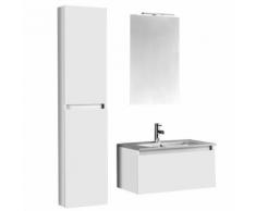 Mobile Da Bagno Sospeso Ibiza 12 Bianco Opaco Laccato Tft