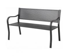 Panca 2 Posti 128x53x80 Cm In Ferro Vorghini Lazise Antracite