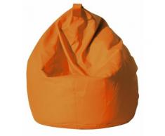 Poltrona A Sacco Pouf In Eco Pelle Arancio Avalli