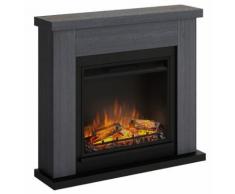 Camino Elettrico Da Pavimento Effetto Fiamma 1500w Tagu Frode Grigio Cenere