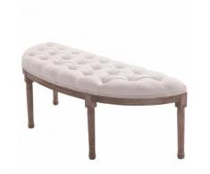 Panca Semicircolare Imbottita In Legno 140,5x51x48 Cm Benzoni Beige