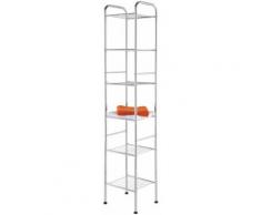 Colonna Scaffale Sei Ripiani 28x32x170 Cm Feridras Cromata