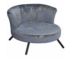Cuccia Divano Per Gatti E Cani Di Piccola Taglia 66,5x60,5x43 Cm In Velluto Riotti Blu