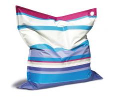 Cuscinone Poltrona Pouf In Nylon Riga Azzurra Fadi