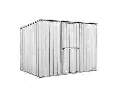 Casetta Box Da Giardino In Lamiera Bianca Per Deposito Attrezzi 260x185x192cm Enaudi