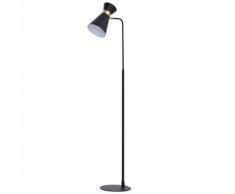 Lampada Da Terra Con Paralume E27 In Metallo Hmc Nera