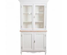 Vetrina Mobile Credenza in Legno e Vetro da Soggiorno Cucina Salone Ingresso