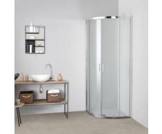 Box doccia TOKYO doppia porta scorrevole semicircolare 90x90 cm altezza 200 cm cristallo 6 mm