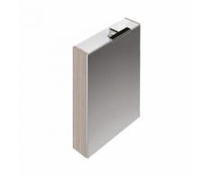 Specchio contenitore 55cm olmo 1 anta battente softclose lampada led