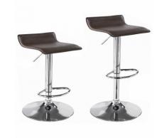 Bc-elec - 5550-4003BLK Coppia di sgabelli alti / sedie da bar, regolabile in altezza, rivestimento