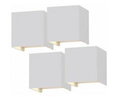 Etc-shop - Set di 4 luci da parete a LED per esterni Lampade cortile effetto porta riflettori