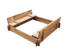 Sabbiera in Legno Impregnato Quadrata