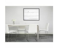Set di 2 sedie da pranzo in metallo e pelle sintetica bianca - KIRON