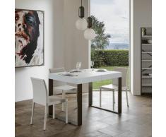 Itamoby S.r.l. - Tavolo Tecno allungabile piano Bianco Frassino 90x130 allungato 234 telaio