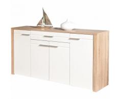 Mobile Credenza Bianco Rovere Moderna Buffet Madia Dispensa da Soggiorno Cucina