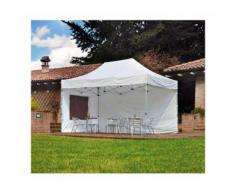 Gazebo 3x4,5 m con struttura in alluminio e telo Bianco | Bianco