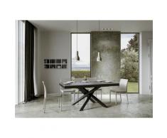 Itamoby S.r.l. - Tavolo Volantis Evolution piano Cemento 90x180 allungato 284 telaio Antracite