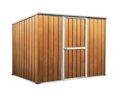 Casetta Box Da Giardino In Lamiera Legno Per Deposito Attrezzi 260x185x192cm Enaudi