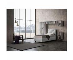 Letto singolo APPIA color BIANCO con contenitore