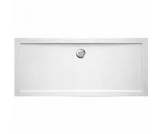 Piatto doccia 80 x 170cm acrilico bianco lucido vetroresina rettangolare h 3,5cm