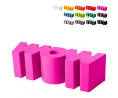 Panchina divanetto design moderno Slide Wow interni e giardino | Colore: Fucsia