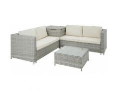 Tectake - Salottino in rattan Siena - arredo giardino, mobili da giardino, divani da esterno