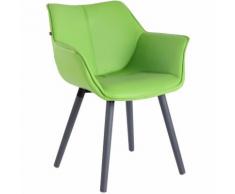 Sedia Soggiorno Zack V2 In Similpelle Verde Grigio