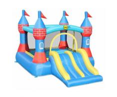Castello Gonfiabile Grande Scivolo Doppio Gioco per Bambini Tappeto Saltarello