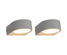 Lampade da Parete da Esterno 2 pz 11 W Bianche Rotonde VD27344 - Hommoo