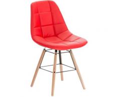 Sedia da Sala da Pranzo Tammy Similpelle Rosso