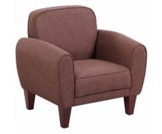 HomCom Poltrona Elegante Classica in Tessuto di Lino, Marrone, 84x65x82.4cm