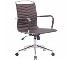Sedia Ufficio Ergonomica Burnley Caffè Similpelle