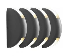 Etc-shop - Set di 4 luci a parete Lampade Proiettore per esterni nel set, tra cui lampade a LED
