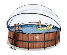 Solo Piscinefuoriterra - SOLO Piscina rotonda ø488x122cm con cupola e filtro a sabbia - marrone.