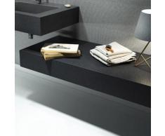 Mensola per lavabo da appoggio effetto Ardesia 130X50 cm realizzata in marmo resina Relax Design