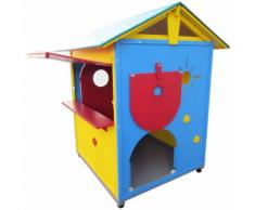 Party PlayHouse casetta chiosco con pavimento interno da gioco per bimbi realizzata artigianalmente
