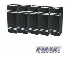 Set di 5 RGB riflettori su giù le luci di controllo remoto da esterno a LED terrazze lampade in