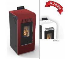 Stufa a pellet ventilata Cervinia 8,74 kw Bordeaux