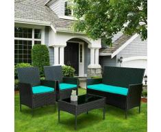 mobili da giardino dinette in polyrattan set da giardino in rattan set di mobili da balcone set 4