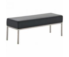 Panca 3 posti Lamega 120x40 in similpelle Nero