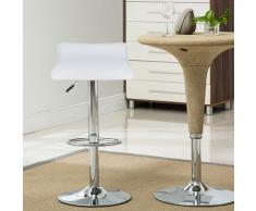 Set di 2 sgabelli da bar bianchi - Sedia da bar in stile moderno a casa, cucina