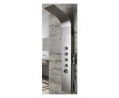 Colonna doccia 004 termostatica acciaio inox 4 funzioni getto a cascata 2 bocchette idro lombari